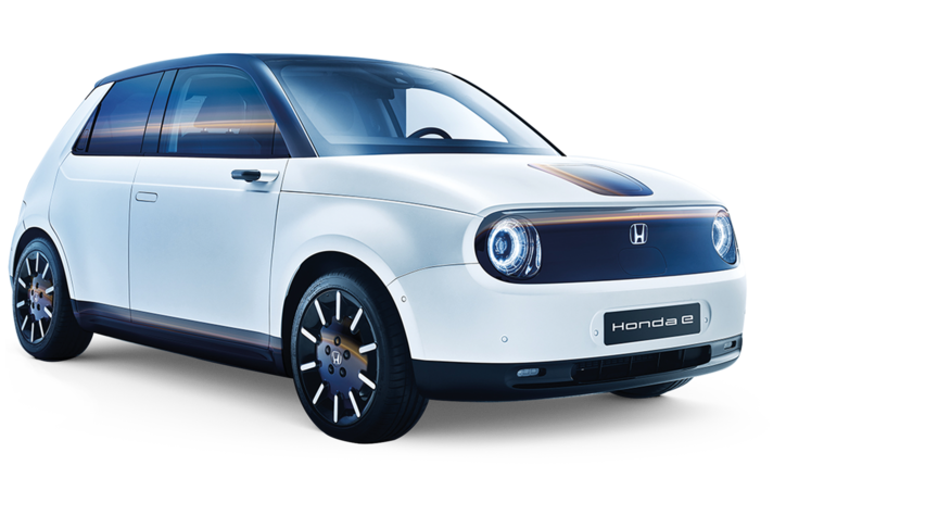 Honda sett skrått forfra i studio