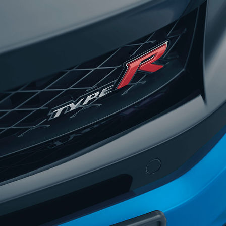 Nærbilde av Civic Type R nedre aerodynamiske spoiler.