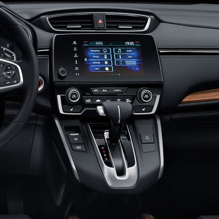 Honda CR-Vs 7" "infotainment" sett fra siden.
