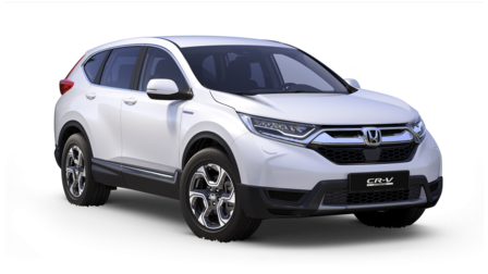 Tre-fjerdedels front Honda CR-V.