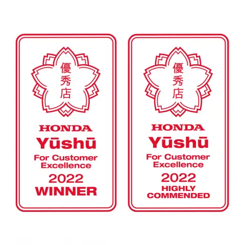 Honda Yūshū fremragende kundeservice-logoer.