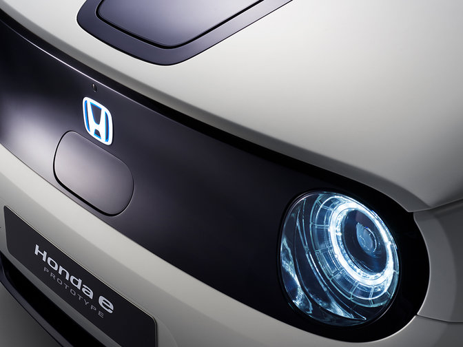 Nærbilde av Honda e Prototype.