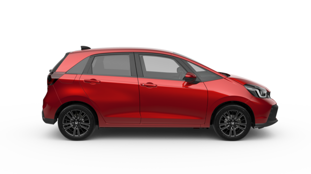 En blå Honda Jazz