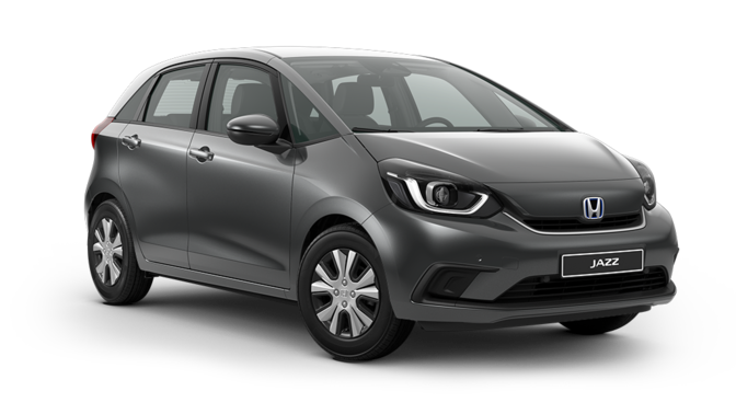 Honda Jazz sett på skrå forfra.