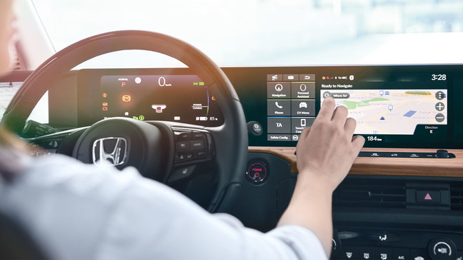Fører som bruker GPS-skjerm
