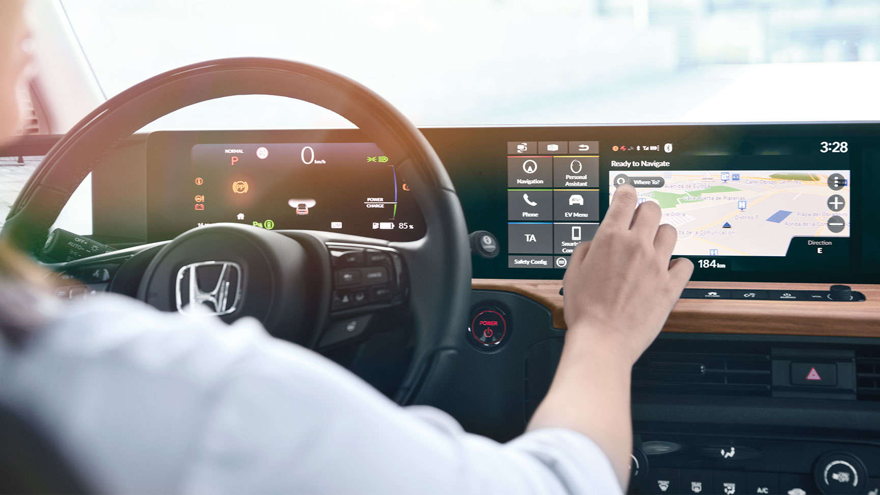 Fører som bruker GPS-skjerm