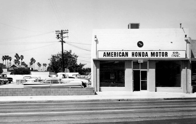 Klassisk bilde av Honda Motor Co. i Los Angeles.