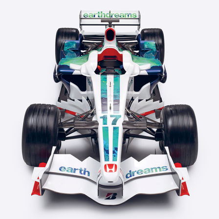 Utsnitt av Honda Earth Dreams Formel 1-bil.