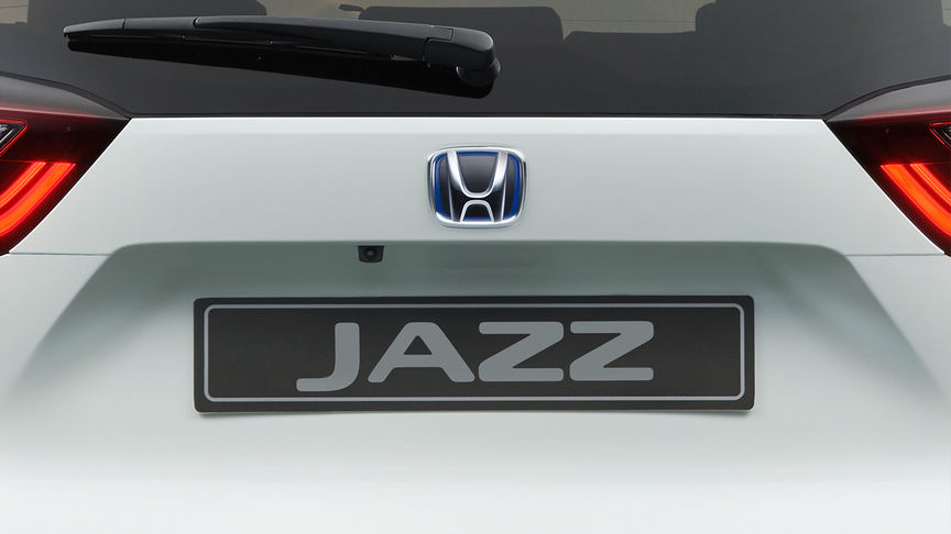 Nærbilde av ryggekameraet i Honda Jazz Hybrid